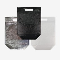 지퍼스탠드 보냉팩 (50매) 은박 블랙 화이트 보온냉 발포지 테이크아웃 도시락 포장봉투, 화이트_45호 45x36+6cm, 1묶음(50매)