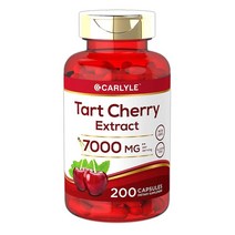 Carlyle Tart Cherry Capsules 7000mg 칼라일 타트 체리 추출 200정, 1개, 200