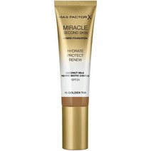 Max Factor 맥스 팩터 미라클 세컨드 스킨 하이브리드 파운데이션 SPF 20 10 Golden Tan 30ml