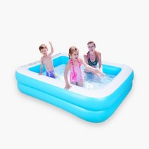 미니수영장/에어쿠션풀/강아지풀장/가정용/가족/사각 미니풀장/볼풀장/여름/물놀이/에어풀장/발코니/옥상, A타입+3L발펌프