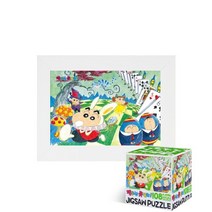 퍼즐피플 짱구는 못말려 직소퍼즐, 미니큐브 이상한나라 108피스 액자포함(108피스자체제작화이트), 108p