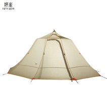 아스타 기어 마운틴 하우스 대형 스페이스 팀 활동 및 10인용 초경량 텐트 캠핑 피라미드 텐트 트레킹 폴, 20d 회색 플라이 시트