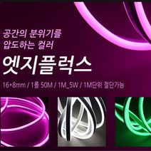 그린라이트 LED엣지플럭스 양면발광 후렉시블 논네온 1M단위(실외 가능), 12.하얀빛 1롤