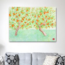 나봄갤러리 감나무 두그루 감그림 사업성공 일감 개업선물 감액자, 5.캔버스 액자