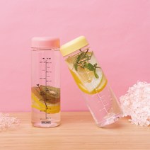 어썸 마이보틀 트라이탄 내열 눈금 용량 보틀 500ml 2P, 화이트, 일반캡, 블랙