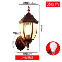 별지시기 계단 실외 유럽식 별장 배경벽 통로 복도 방수 야외 정원램프 베란다 빈티지 벽전등, T14-붉은 칠을 한 작게굽어진 벽전등
