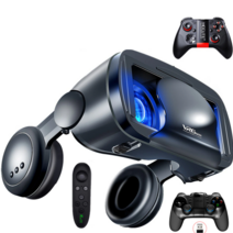 3D VR AR 스마트안경 블루투스 헤드셋 스마트 가상 현실 안경 스마트폰용 헬멧 컨트롤러 헤드폰 포함 7 인치 쌍안경, [10] 9156 No Headphone