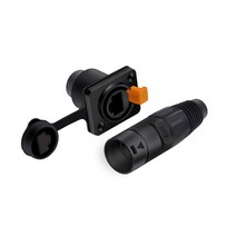 방수커넥터 10 개/몫 IP65 방수 RJ45 패널 마운트 섀시 8P8C 플러그 잭 이더넷 소켓 커넥터 도매, 09 A1015x5 A1016-Ax5