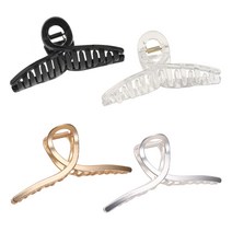 수스다 메탈 아크릴 꼬임 집게핀 4종SET 구성 헤어올림머리핀