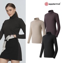 럭스골프 HKWW0HLS 애플라인드 여성 플러피 하이넥 기모 긴팔티셔츠