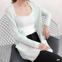 가바바 여성 가디건 길어보이는 롱 여름 숄 가디건 G51179