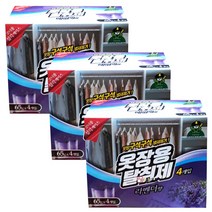 산도깨비 옷장용 탈취제(라벤더향) 65g X 4개입, 3개
