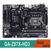 Untuk 마더보드 GA-Z87X-HD3 기가비트 32GB 2 PCI-E X16 슬롯 Kartu Garphics LGA 1150 DDR3 ATX Z87 메인보드 100% diuj