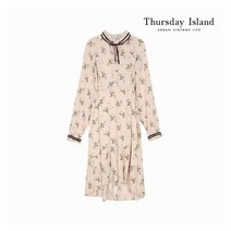 [써스데이아일랜드] [Thursday Island] 여성 플라워 프릴 넥리본 롱원피스(T2