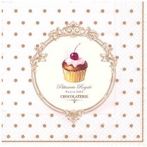 파스텔크래프트 냅킨아트 R0414#DOC Dots&Cupcakes 냅킨20매 33x33cm 0210, 20매입, 혼합색상