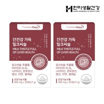 한미생활건강 트리밀데이즈 간건강 가득 밀크씨슬 900mg 1박스 피로회복제 간장약, 2개, 30정
