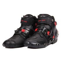 발목 보호 오토바이 부츠 모토 슈즈 스피드 조인트 장비 레이싱 블랙 레드 화이트, 40, A9001-Black