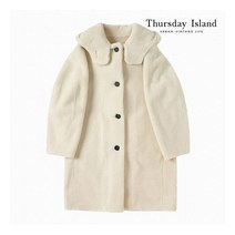 [써스데이아일랜드] [Thursday Island] 여성 직모 후드 퍼 코트(T208MLT242W) 395558