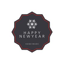 [캔들이케아] 눈꽃 해피뉴이어 스티커 3장