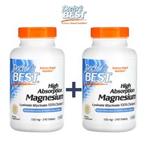 닥터스베스트 킬레이트 마그네슘 100mg 240타블렛 2개세트, 240정, 2개