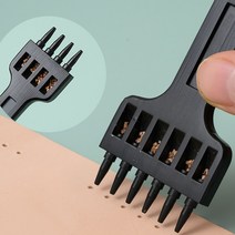 가죽 공예 diy 공구 수작업 구멍 6 공 펀칭기 프레스 기구 라벨 수공구 용품 기계, 5mm 피치 6구멍