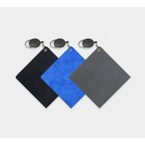 [아이언티샷] 골프 릴타올 볼클리너 극세사수건 아일렛수건 골프악세사리, 25x25블랙(수건만)