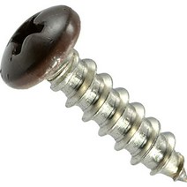 Hard-to-Find Fastener 014973208875 Brown Phillips Pan Sheet Metal Screws 10 x 3/4 Piece-100 null, 1