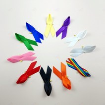 리본 뱃지 1P 홍보 핀 캠페인 근조 인식 추모 기억 애도 사회적 집회 브로치 알림 의미 꽈리 예방, A_빨강