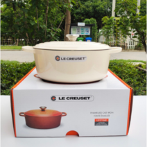 르쿠 르제 초 대형 냄비 31cm 6.3L 크림색코팅, 사이즈, 레드(직경:31cm 용량:6.3L)