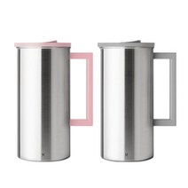 JVR 스텐 물병 스텐 냉장고 물병 1.6L 2P SET, 핑크, 화이트