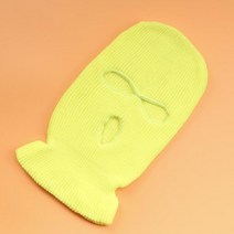 발라클라바 육군 전술 마스크 3 홀 풀 페이스 마스크 스키 겨울 모자 할로윈 파티 발라클라바 사이클링 마스크 제한 자수, Fluorescent Yellow