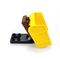 성인레고 중국 레고 커스텀 키링 창의력 큰 크기 빌딩 블록 건설 기계 액세서리 후크 사다리 호환 벽돌 조립, 덤프 3개