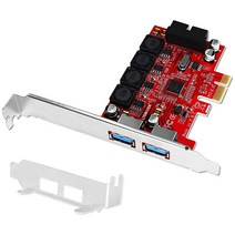 LTERIVER PCIE to 1X 19핀 USB 3.0 헤더 및 2X USB-A 포트 PCIE USB 3.0 5Gbps 확장 카드 윈도우 11 10 8.1 7 XP (