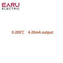RTD PT100 온도 트랜스미터 센서 모듈 열 저항 4-20mA 0-5V 0-10V -50-50-50-100 -50-150 0-100 0-200 Degree, 04 0-200 4-20MA, 한개옵션1