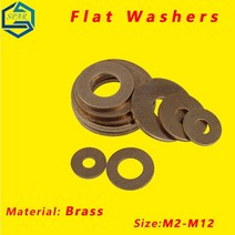 엔진고압세척기 고압분사기Copper flat washer Solid Brass Plain Gasket Pad High Quality Meson Sheet M, 16 M4x10x0.8 (50pcs)