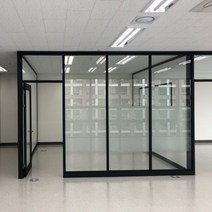국민공구칸막이 래핑 랩핑 판넬 유리칸막이 조립식칸막이시공 래핑칸막이 판넬칸막이 칸막이파티션, 유리칸막이(900X2700)