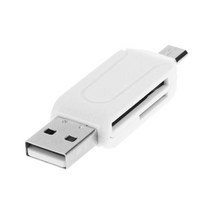 아이폰SD카드리더기 스마트폰 OTG 데이터 전송 xiaomi용 tf sd memery card pc 휴대 전화용 usb2.0 마이크로 usb otg 카드 리더 42, 협력사, 하얀색