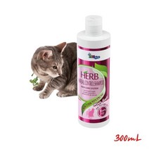 헤어볼 애묘샴푸300mL 허브 고양이 목욕 털빠짐억제 린스 오트밀첨가, 벤타샵상품선택