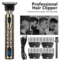 헤어 트리머 hair trimmer electr shaver hair clipper 전문 면도기 수염 이발사 0mm 신사 커팅 머신 남성 이발 스타일, 해골 2 주도