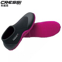 이탈리아 CRESSI 프로페셔널 다이빙 부츠 스쿠버 다이빙 슈즈 3mm 오픈 핀, 01 36, 14 블랙핑크S38/39