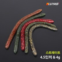 (루야스) 루어낚시 미끼 소프트베이트 배스 네꼬 피네스 다운샷 지글지글베이GgGg-10개입, 5#