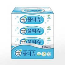 빠른출고깨끗한나라 물티슈 캡형(신) (60매x4입)