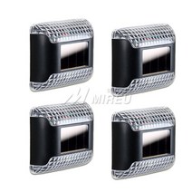 태양광 2LED 벽부등 4개 솔라 모서리 커너 벽등 정원, 화이트