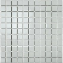 자기질 모자이크타일 25mm모자이크/그레이 유광 (10장이상 사은품), 자기질 25mm 그레이 유광 1장