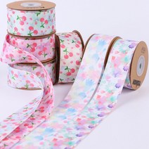 에일린리본 케이티 원단리본 리본공예diy 포장리본 꽃집리본 포장끈, 4cm, 1마 90cm, 04핑크+블루+퍼플