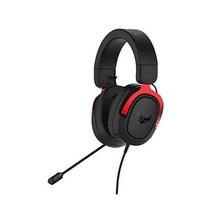 Asus 아수스 TUF Gaming H3 유선 헤드셋 Discord Certified Mic 7.1 서라운드 사운드 50mm 드라이버 경량 3.5mm PC Mac PS4 Xbox