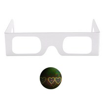VR VR기기CE 종이 하트 회절 격자 안경 3D 레이브 프리즘 EDM 레인보우 불꽃 놀이 새해 및 크리스마스 휴, [01] Heart lens