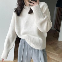무지 라운드 니트 티셔츠 6컬러