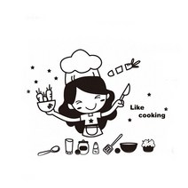 주방 요리 벽 스티커 DIY 월 아트 데칼 장식 이동식 캐비닛 문 벽화 집 1 개, 01 As Shown