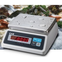 카스 방수저울 SW2-W시리즈 SW2-3EW(3kg) 0.5g 1g 단위 충전식 LED 디스플레이